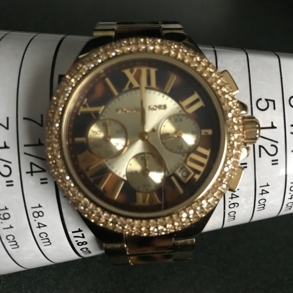 Michael Kors Camille Chronograph Tortoise Shell Dial Women’s Watch MK-5901 - Picture 16 of 16